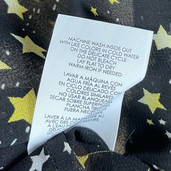 Cabi Womens Small Top Blouse Button-Up Shirt Galaxy Star Sheer Boho Whimsical - Picture 6 of 8